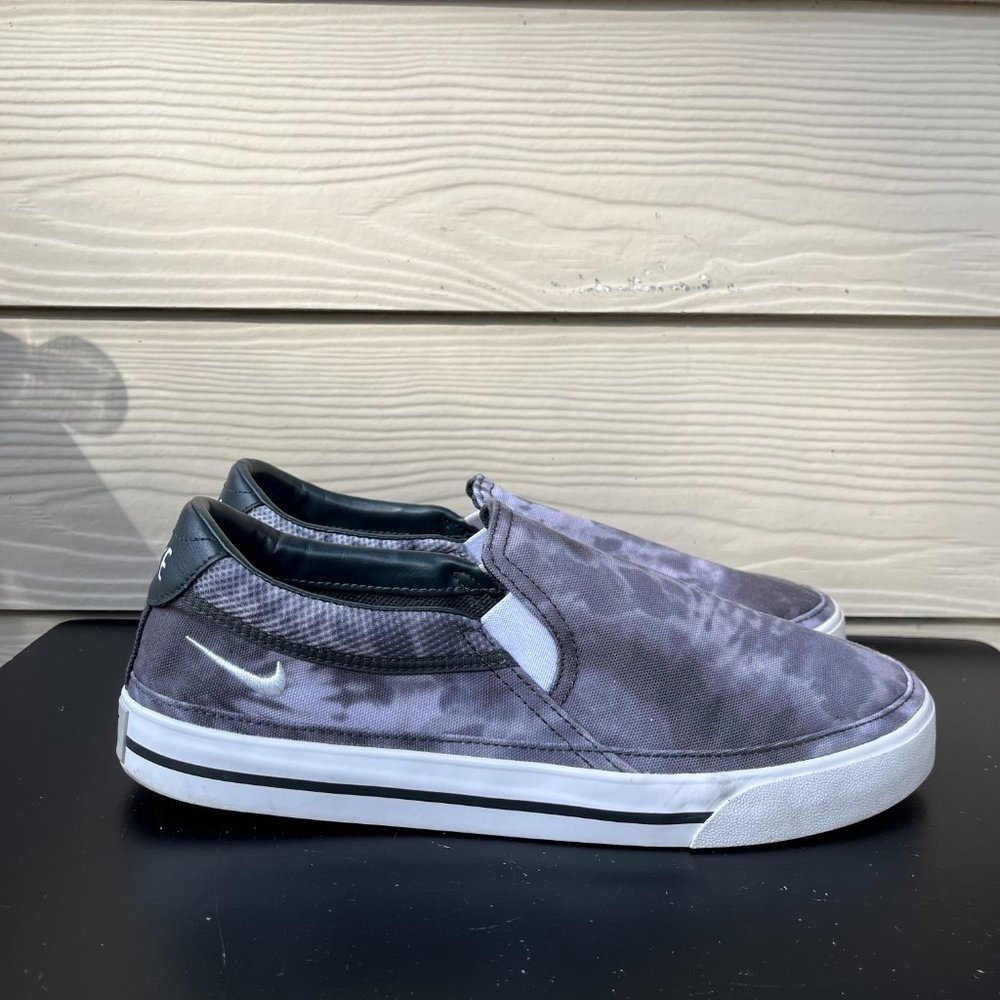Nike Men's Court Legacy Print Tie-Dye Grey Fog Shoes Sneakers Size 10 - Picture 2 of 13